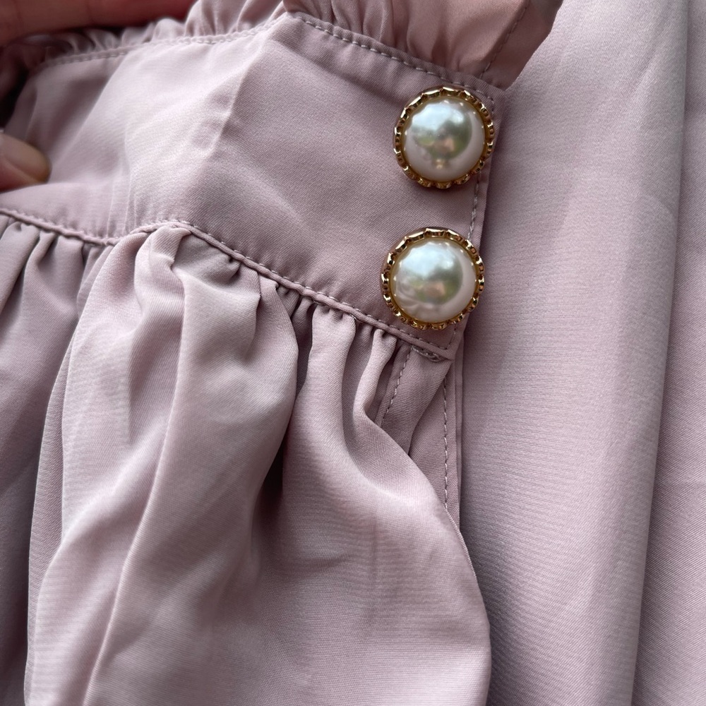Dainty Jewells Blush Long Sleeve Tiered Dress - Picture 4 of 12
